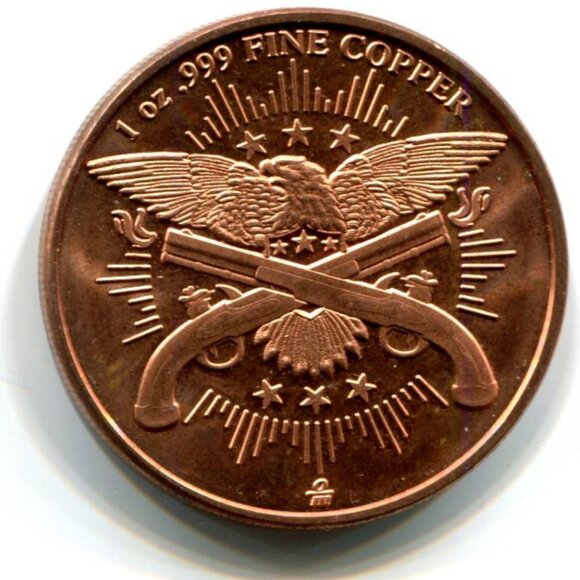 Statue of Liberty One Ounce .999 Fine Copper Round (b859-45) - Picture 2 of 2